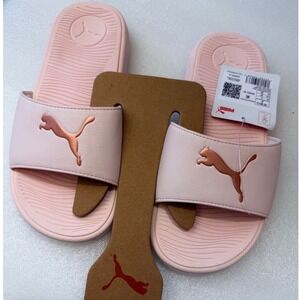 NWT Puma Cool Cat 20 Sport Womens Pink Gold Slides Sandals Size 6